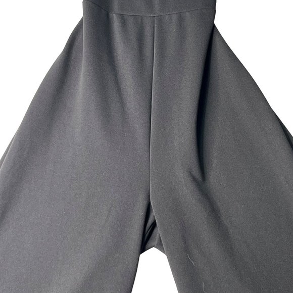 Lulus Jumpsuit Womens Small Black Sleeveless V Neck Wide Leg Cutout Back - Picture 5 of 12
